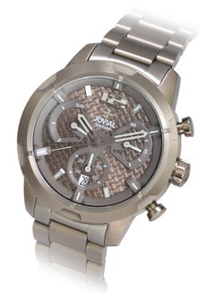 Jovial JOVIAL 16077GBMC10E Men's Metal Band Watch, 46mm, Brown Dial  - Image 2