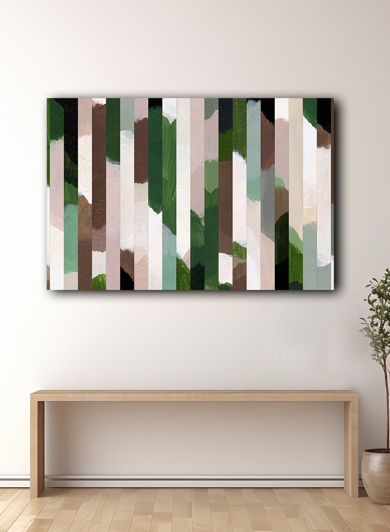 لوحة كانفاس على إطار خشبي بتصميم فن تجريدي - Image 1