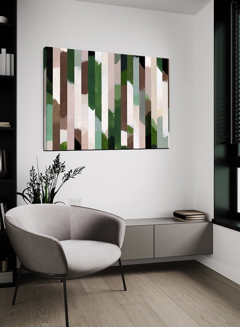 لوحة كانفاس على إطار خشبي بتصميم فن تجريدي - Image 3