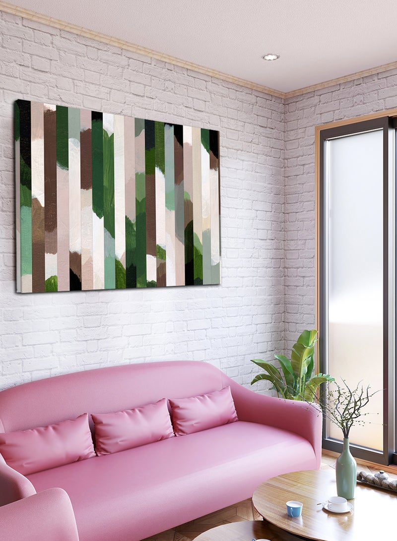 لوحة كانفاس على إطار خشبي بتصميم فن تجريدي - Image 2