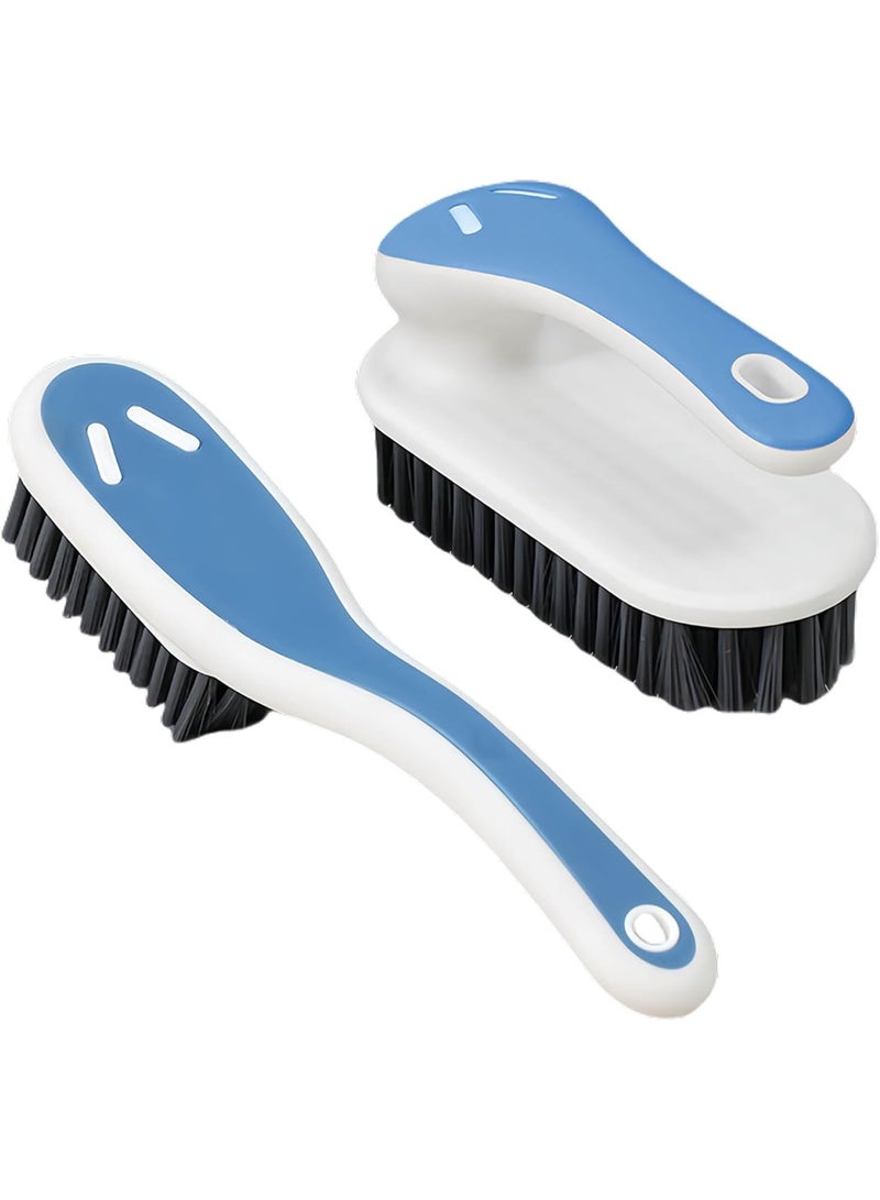 يلا جوي ناعمة فرشاة تنظيف فرشاة إزالة البقع فرشاة نسيج تنظيف فرشاة غسيل فرشاة تنظيف فرشاة تنظيف المنزل الصغيرة للسجاد والملابس والحمام والحذاء الرياضي-2 حزمة (أزرق) - Image 1