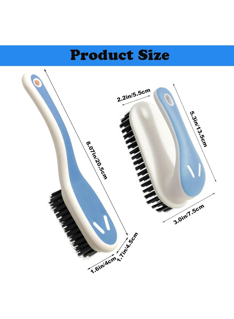 يلا جوي ناعمة فرشاة تنظيف فرشاة إزالة البقع فرشاة نسيج تنظيف فرشاة غسيل فرشاة تنظيف فرشاة تنظيف المنزل الصغيرة للسجاد والملابس والحمام والحذاء الرياضي-2 حزمة (أزرق) - Image 2