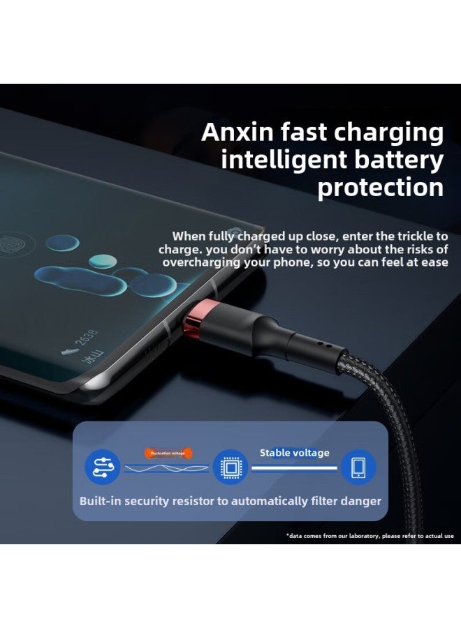 Applicable To Apple Braided Data Line IPhone8/11/12/13/14 Fast Charging Line IPadAir Flat Charging Line-Color:1 Set (national Certified Charging Head + Ancient Black) - 2m (import Chip) Best Pure Copper - Lossless Flash Charging Without Damaging The Machine  - Image 5