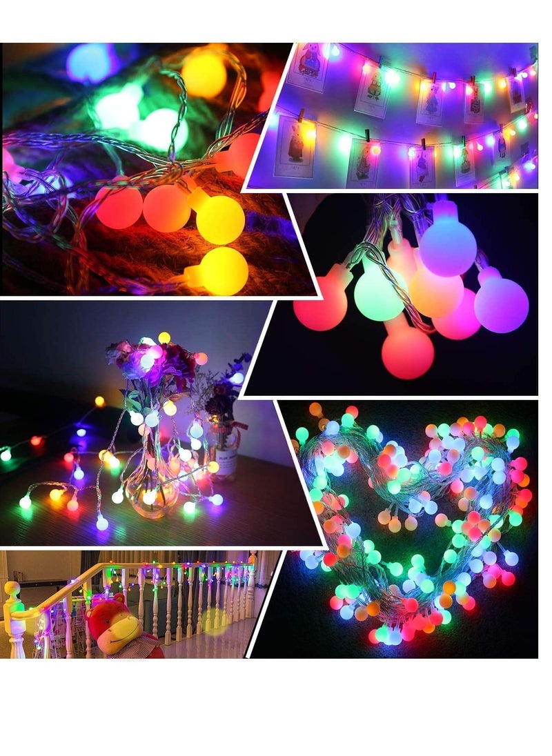 PAMEER - LED String Lights 5.5m 40 LED Multicolored Globe String Lights Plug Power LED Ball Lights RGB Fairy String Lights for Christmas Ramadan EID Diwali Wedding Home Birthday Party Decoration String Light - Image 1