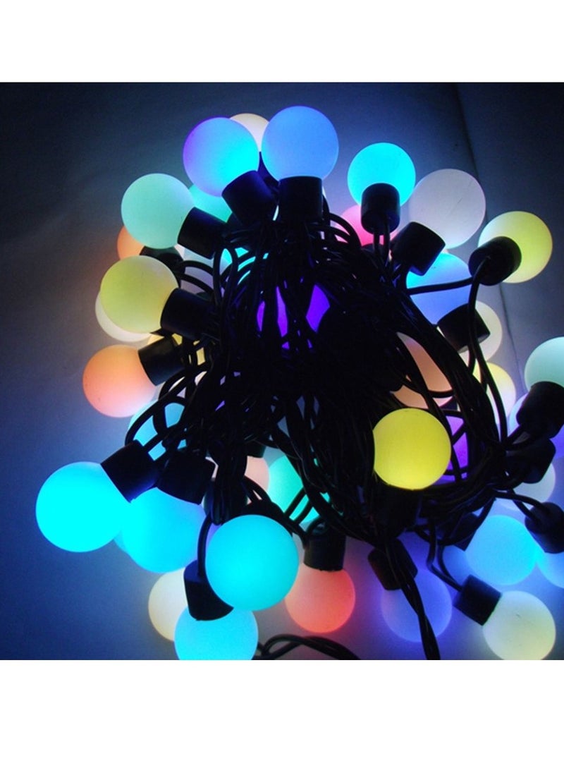 PAMEER - LED String Lights 5.5m 40 LED Multicolored Globe String Lights Plug Power LED Ball Lights RGB Fairy String Lights for Christmas Ramadan EID Diwali Wedding Home Birthday Party Decoration String Light - Image 1