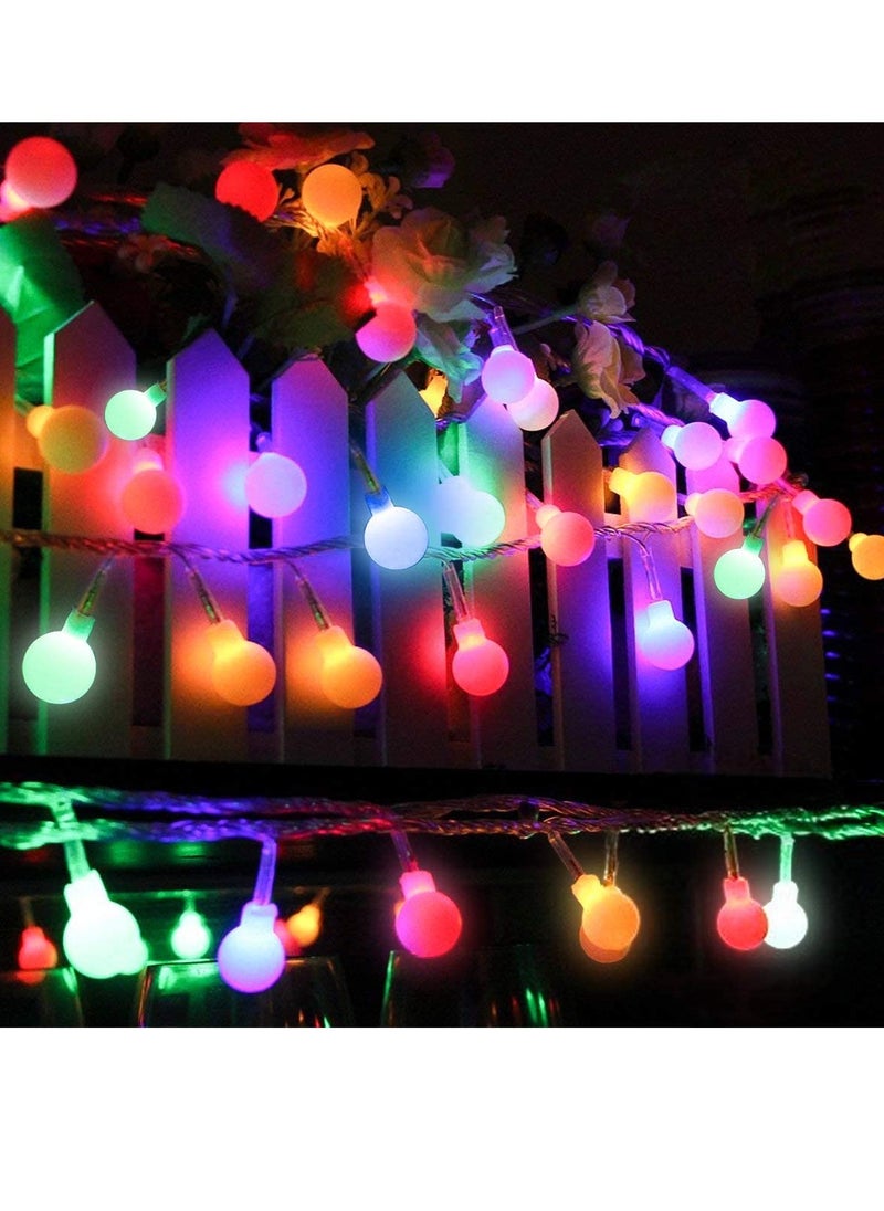 PAMEER - LED String Lights 5.5m 40 LED Multicolored Globe String Lights Plug Power LED Ball Lights RGB Fairy String Lights for Christmas Ramadan EID Diwali Wedding Home Birthday Party Decoration String Light - Image 1