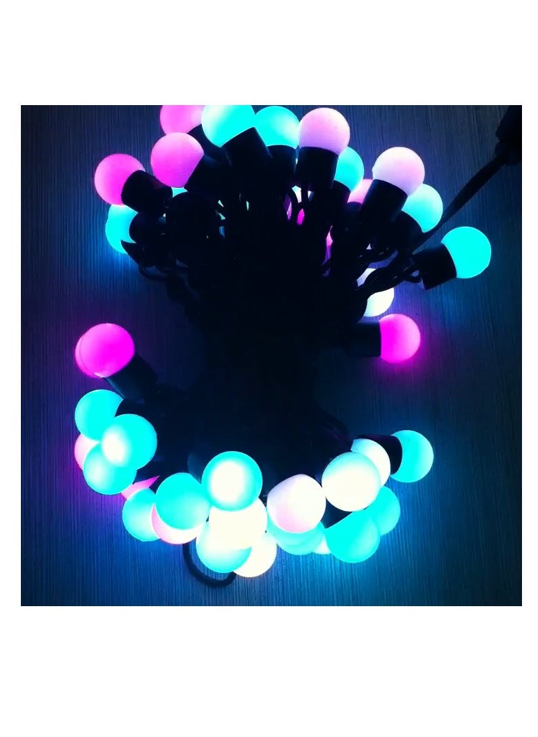 PAMEER - LED String Lights 5.5m 40 LED Multicolored Globe String Lights Plug Power LED Ball Lights RGB Fairy String Lights for Christmas Ramadan EID Diwali Wedding Home Birthday Party Decoration String Light - Image 1