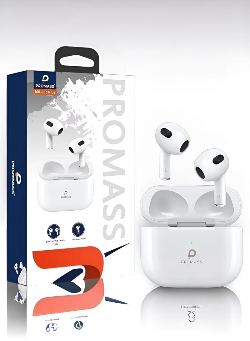 PROMASS Original Bluetooth Plus headset from Promas, a wireless Bluetooth headset that supports wireless charging, features clear sound and noise isolation, works on all mobile phones such as iPhon - Image 1