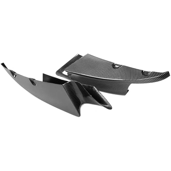 Eacam Front Bumper Deflector Efficiently Protective Lip for E90 E92 E93 M3 0712, 2x E90 M3 Sedan Fit for Outdoor Enthusiasts (Carbon Fiber Look) - Image 1