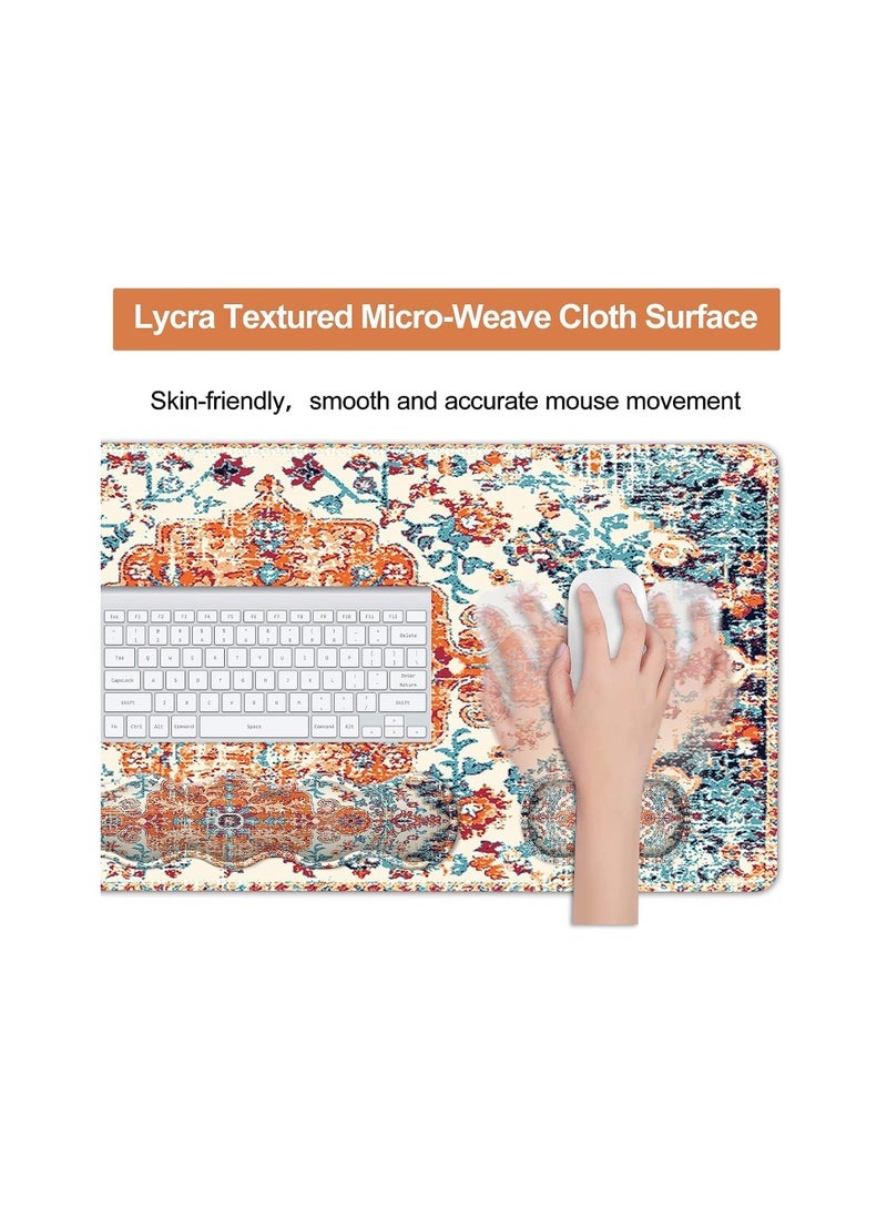 Generic - Desk Mat Large Mouse Mat XL Gaming Mouse Pad  Anti-Slip Desk Protector Keyboard Pad Computer Accessories for Office Home Work, Boho  700*300*3mm - Image 1