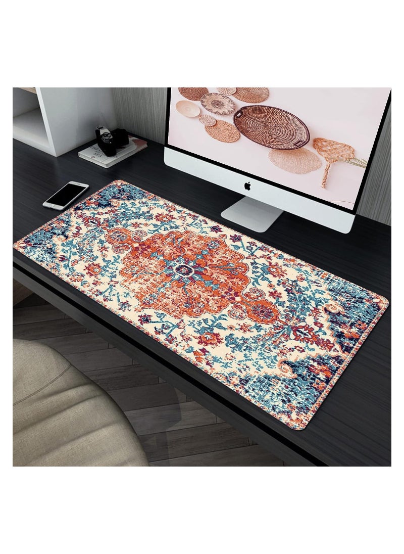Generic - Desk Mat Large Mouse Mat XL Gaming Mouse Pad  Anti-Slip Desk Protector Keyboard Pad Computer Accessories for Office Home Work, Boho  700*300*3mm - Image 1