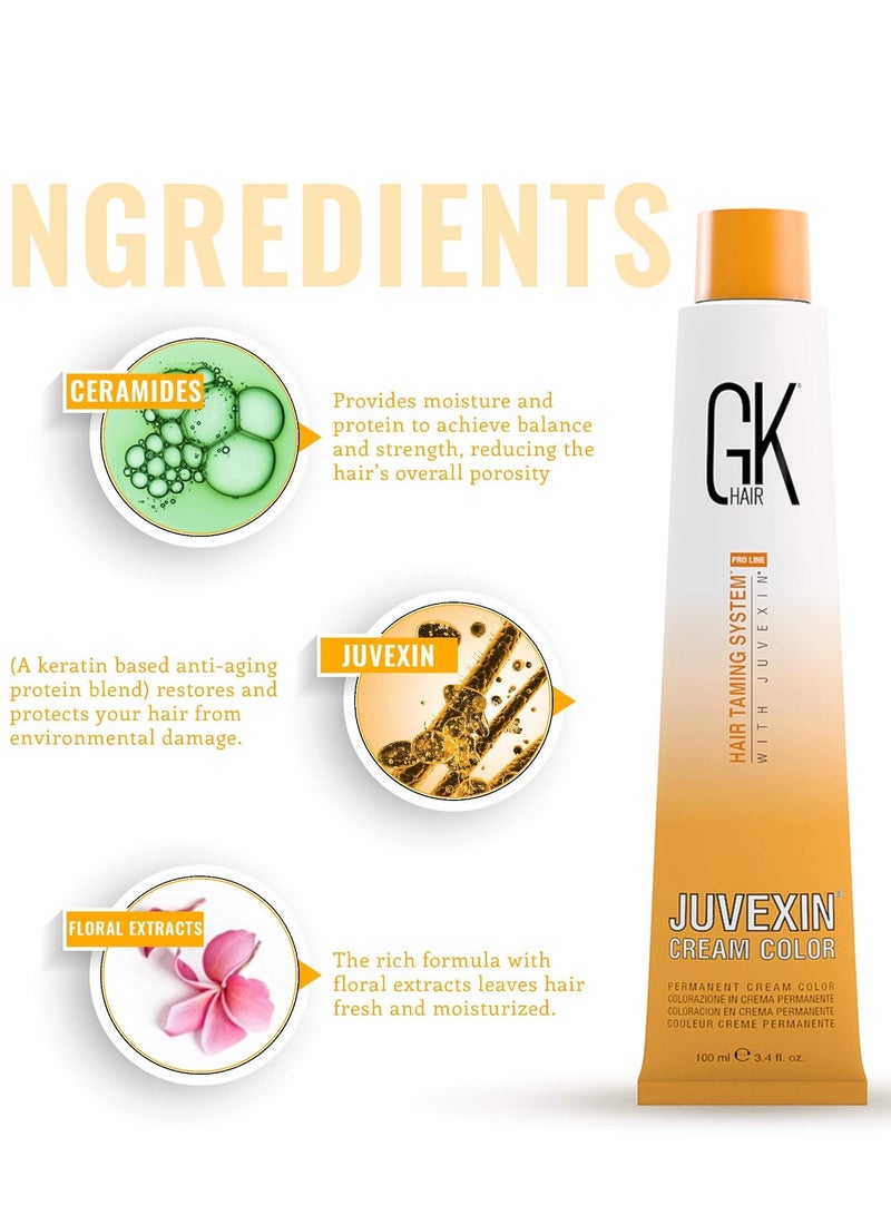 جي كيه هير صبغة كريم جوفيكسين اشقر رمادي غامق رقم 6.1 - Image 3