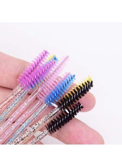 IOLITE 50-Pieces Assorted Colors Disposable Mascara Wands Mini Lashes Brushes Mascara Applicator Micro Spoolie Brushes- CMAS02  - Image 2