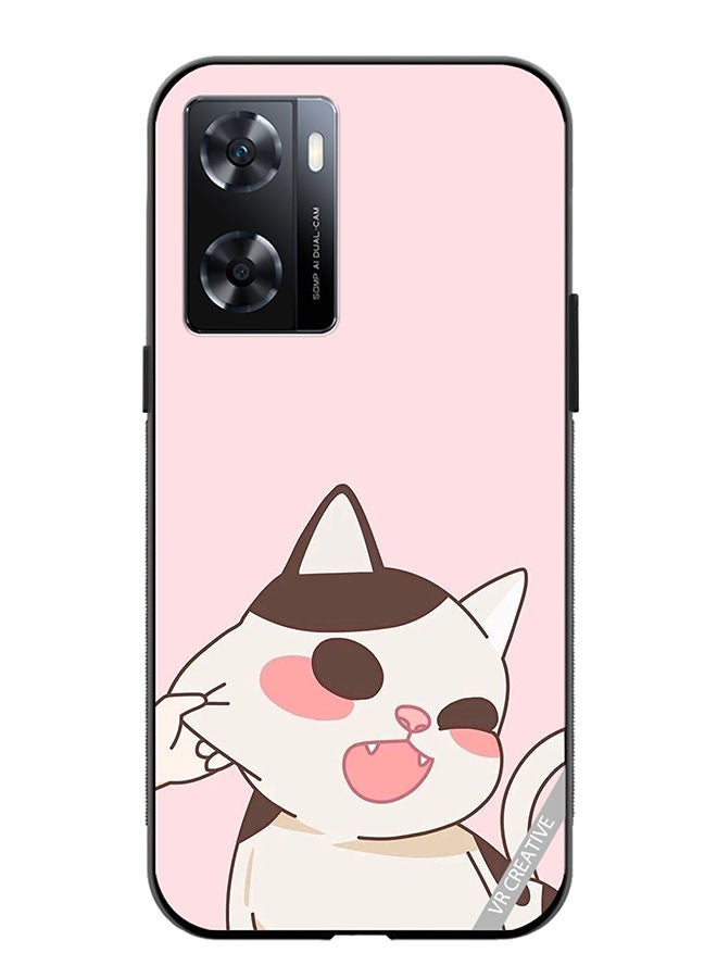 VR CREATIVE Protective Case Cover For OnePlus Nord N20 SE Cheeky Cat Design Multicolour - Image 1