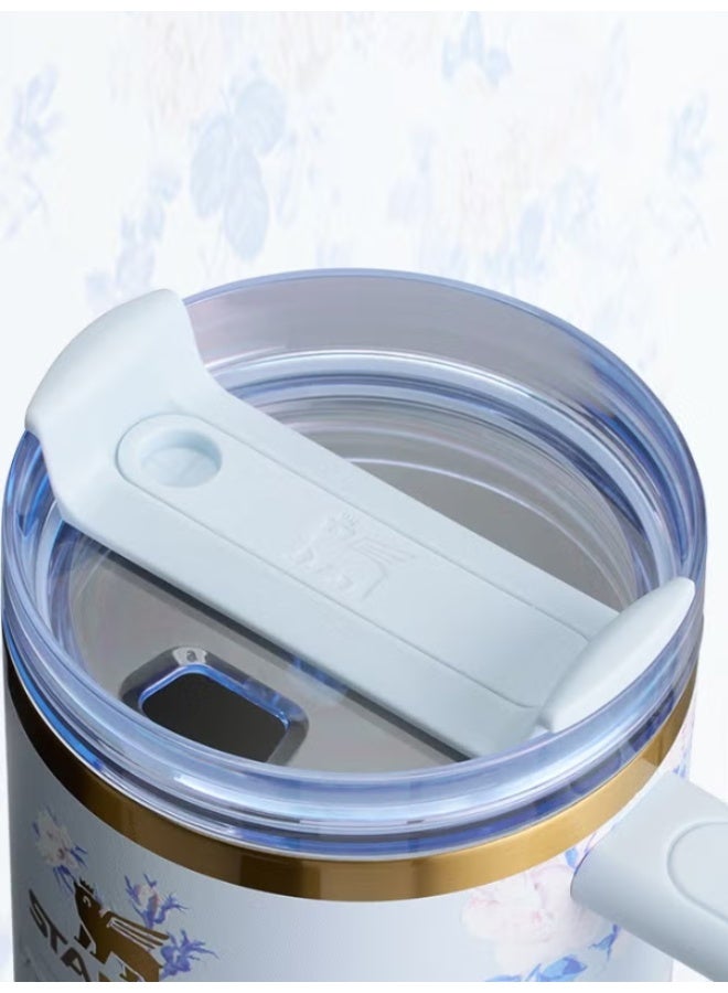 Twisoo Stanley Fancy H2.0 FlowState 40oz Floral Tumbler – Stainless Steel Vacuum Insulated Quencher with Lid, Straw & Stopper – Reusable Travel Cup for Water, Coffee & Iced Tea - Image 3