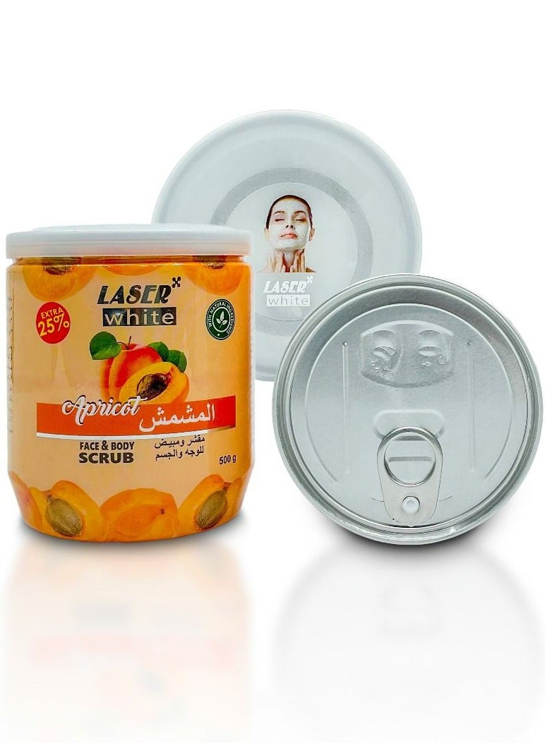 laser white Face And Body Scrub With Apricot 500g - Image 2