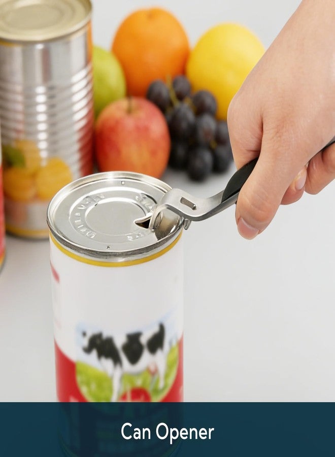 KITCHENDAO فتاحة زجاجات وعلب مغناطيسية 3 في 1 من كيتشنداو للثلاجة، فتاحة علب يدوية من الفولاذ المقاوم للصدأ بمقبض ناعم الملمس، تصميم مغناطيسي للثلاجة لسهولة التخزين، مفتاح متعدد الأغراض - Image 3