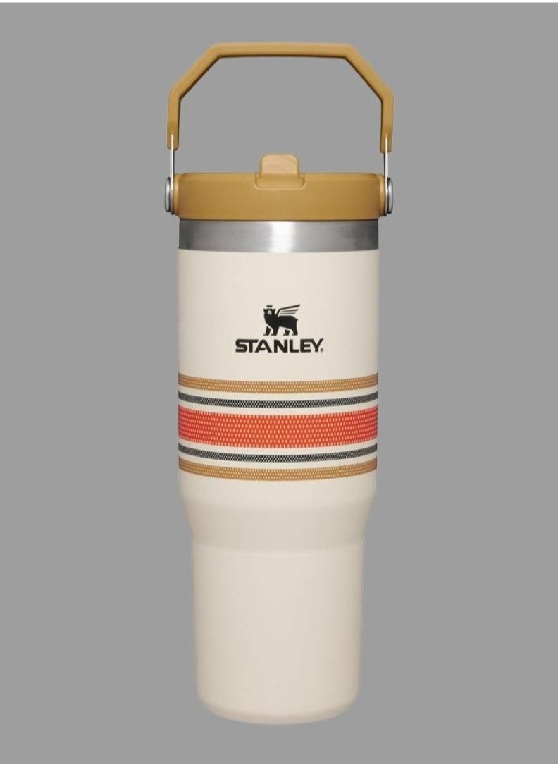 Stanley IceFlow Stainless Steel Tumbler with Straw - Vacuum Insulated Water Bottle for Home, Office, or Car - Reusable Cup with Leak-Resistant Flip Straw, Keeps Drinks Cold for 12 Hours or Iced for 2 Days, 30 oz Cream Mesh  - Image 1