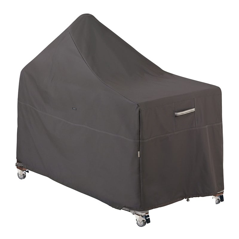 Classic Accessories Ravenna WaterResistant 60 Inch Kamado Ceramic BBQ Grill Cover Taupe Grill Cover Grill Cover for Outdoor Grill BBQ Cover