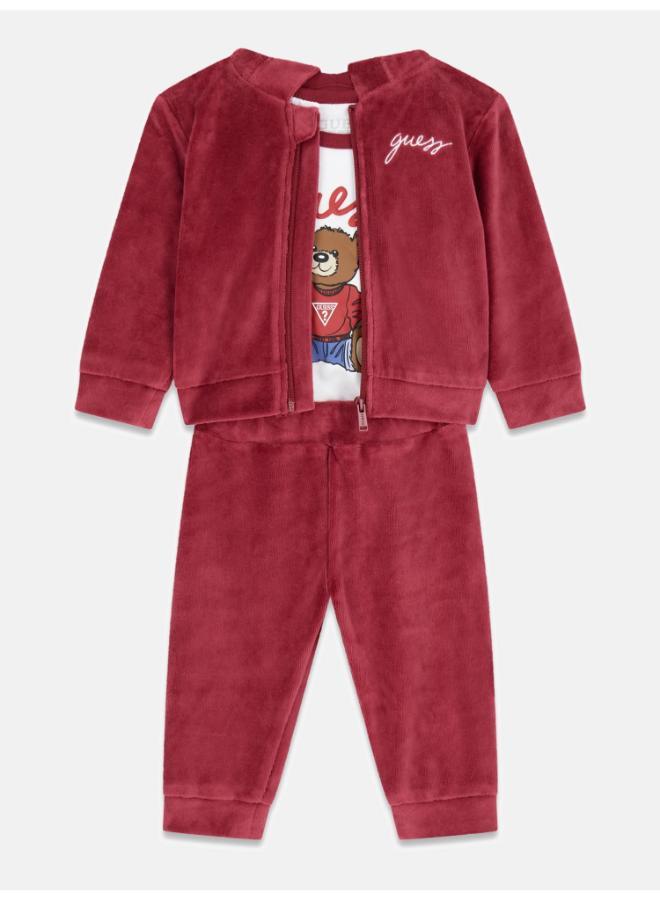 GUESS Kids Hooded Top Bodysuit and Pant Sets - Image 3
