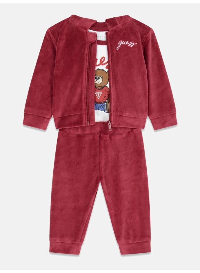 GUESS Kids Hooded Top Bodysuit and Pant Sets - Image 4