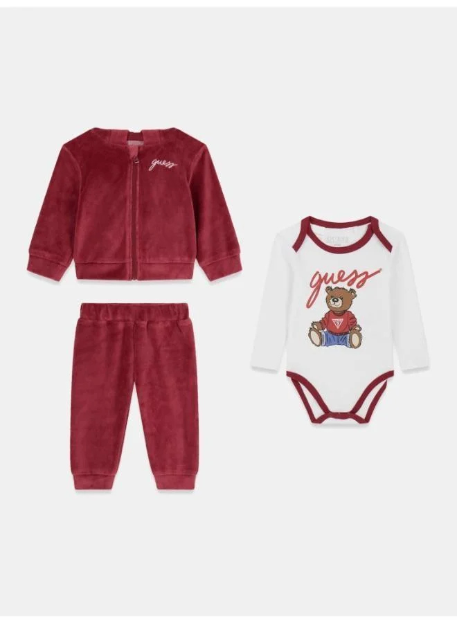 GUESS Kids Hooded Top Bodysuit and Pant Sets