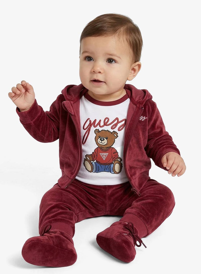 GUESS Kids Hooded Top Bodysuit and Pant Sets - Image 1