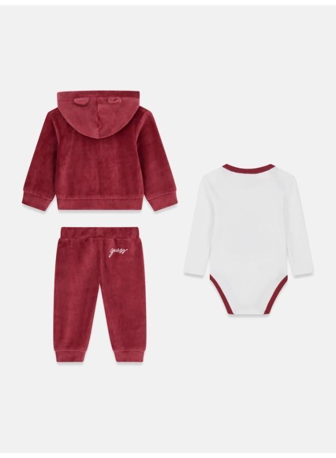 GUESS Kids Hooded Top Bodysuit and Pant Sets - Image 3