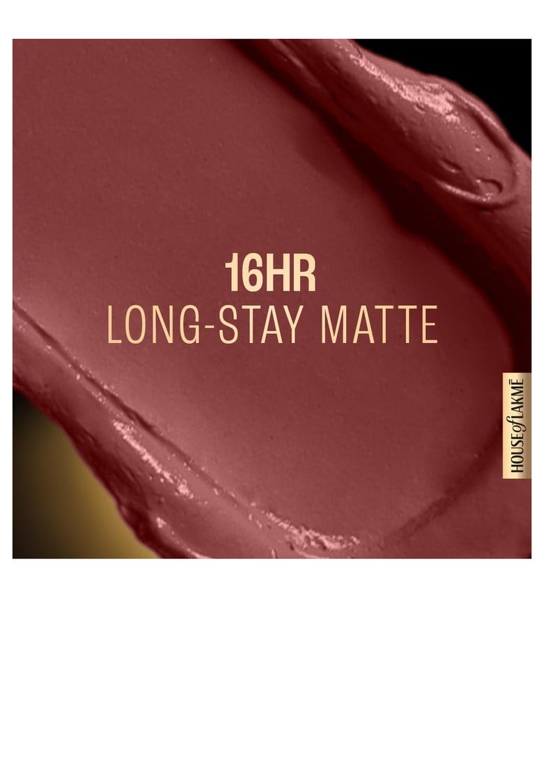 LAKME - LAKMÉ Forever Matte Liquid Lip Colour Long Lasting Liquid Lipstick Lightweight and Comfortable Smudge Proof Non Transferable 5.6 Ml - Image 1