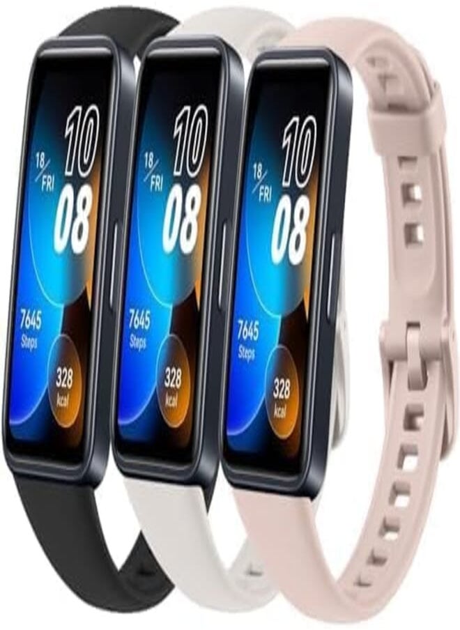 Next - Next Store Compatible with Huawei Band 8 Silicone Strap Waterproof Breathable Sport Band 8 Strap for Women Men (3 Pack) - Image 1