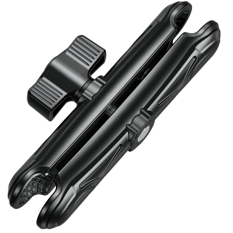 VAZESWIN 1" Ball Double Socket Arm, 5.9" Length Aluminum Alloy Long Arm, Compatible with RAM Mounts B Size 1" Ball Components, for Fish Finder Mount, Bike Car Motorcycle Phone Mount - Image 1