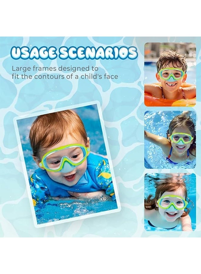 GD Children Swim Goggles,  Waterproof Anti Fog Swimming Goggles with Nose Cover, Toddler Goggles Swim Mask with HD Large Frame - Image 4