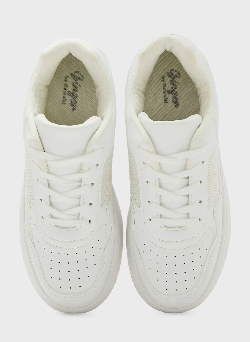 Ginger Tonal Mesh Stacked Sneaker