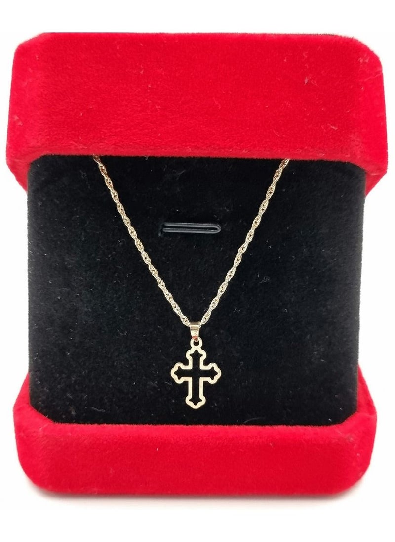 Hamsa.ae - 18K Pure Gold Cross Necklace - Image 1