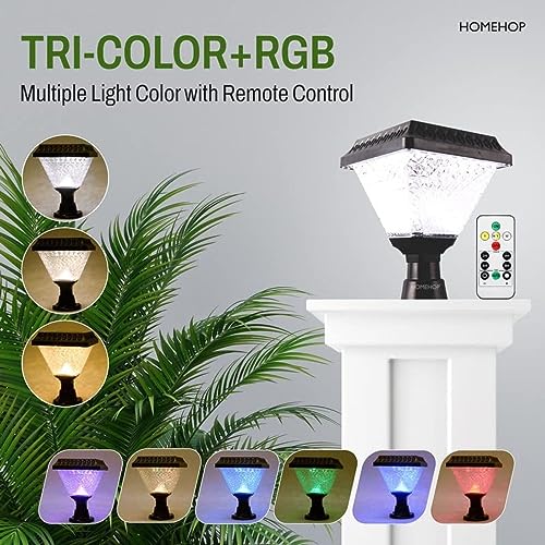 Homehop Solar Light Outdoor Home 10W LED Main Gate Light Waterproof Decoration Lamp for Pillar, Compound Wall and Garden (ABS, RGB) - Image 2