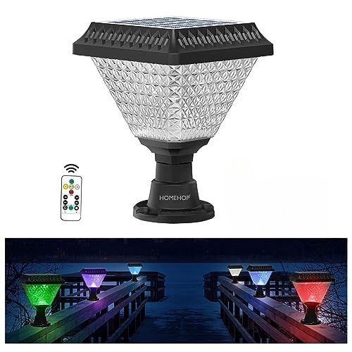 Homehop Solar Light Outdoor Home 10W LED Main Gate Light Waterproof Decoration Lamp for Pillar, Compound Wall and Garden (ABS, RGB) - Image 1