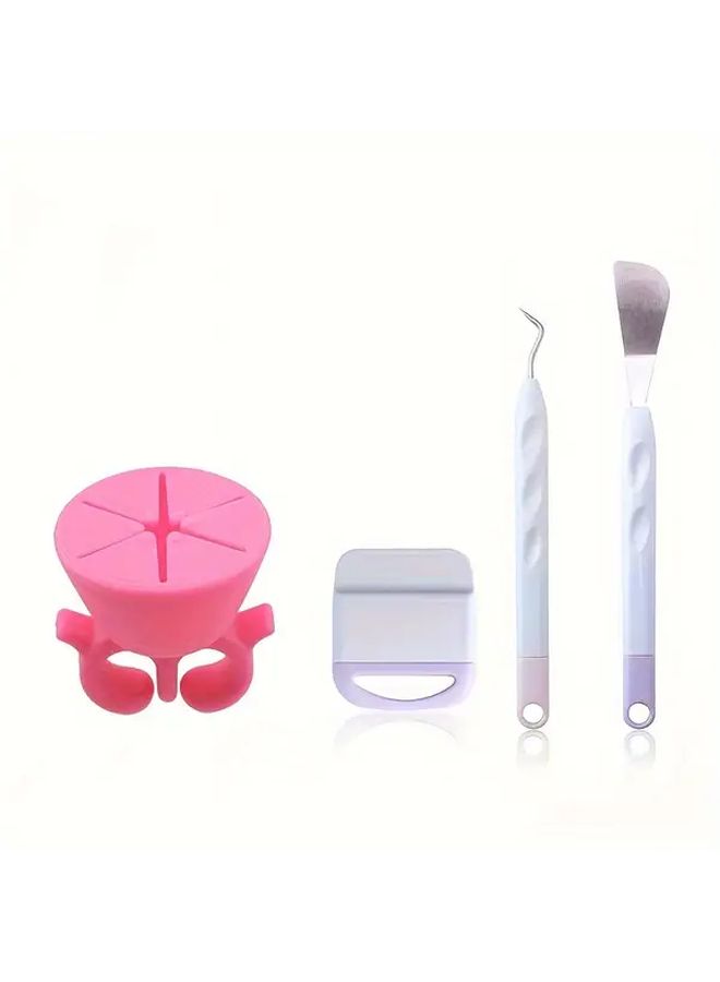 Pink 4 Pcs Craft Weeding Tool Set For Vinyl Iron On HTV Projects Portable Basic Tools - Image 5