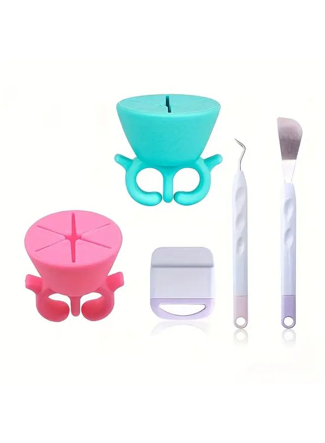 Pink 4 Pcs Craft Weeding Tool Set For Vinyl Iron On HTV Projects Portable Basic Tools - Image 1