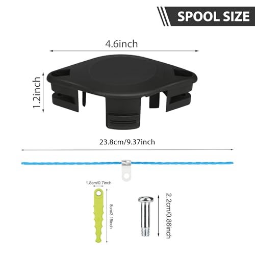 THTEN ACFHRL2 Weed Eater Bladed Head Spool Line Compatible with Ryobi 18V 24V and 40V String Trimmers Fits for RY40210 RY40210A with 6 Replacement Blades - Image 3