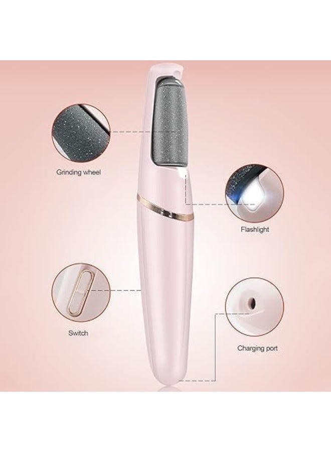 فلوليس مبرد قدم كهربائي لإزالة الجلد الميت والتشققات  بكرة تقشير القدمين – باديكير منزلي احترافي لعناية القدمين وشحن USB للحصول على كعب أكثر نعومة - Image 2