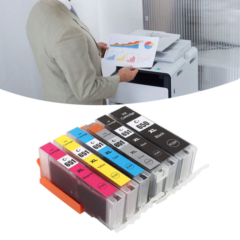Ink Cartridge Set for MG5460 MG5560 MG5660 BK C M Y GY 6 Colors - Image 5