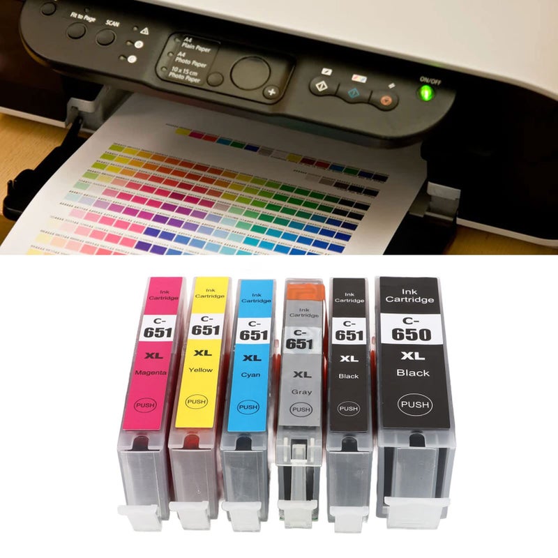 Ink Cartridge Set for MG5460 MG5560 MG5660 BK C M Y GY 6 Colors - Image 4
