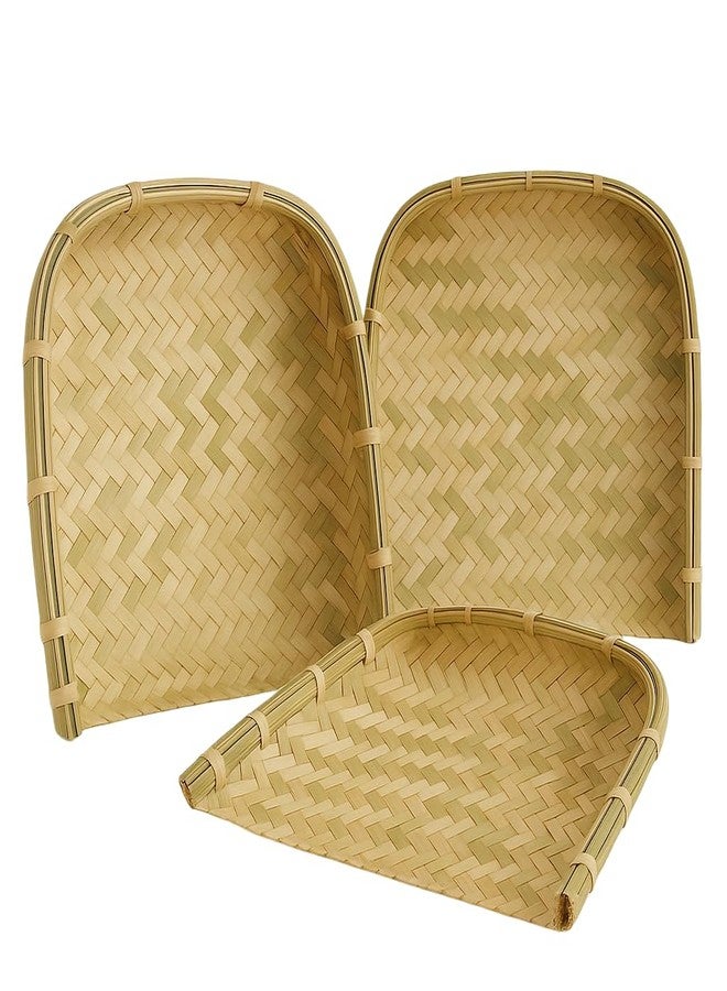 eVasavamba Bamboo Muram | Supli | Soop | Sup | Chhat | Moram | Mara | Multi-Purpose Bamboo Tray | Festival Use | A++ Grade, ~L:27 x W:33 x H:9 cm x 2 Pcs - Image 1