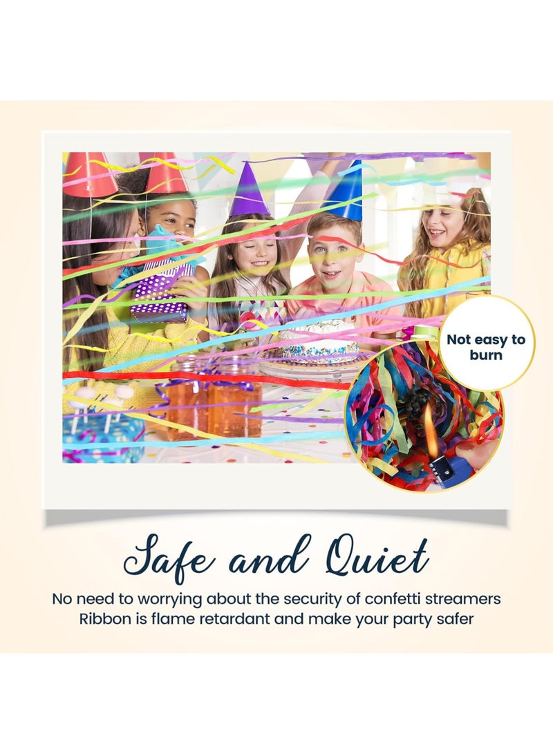 LuckSa 20Pcs Streamers Poppers Hand Throw Streamers with Colorful Ribbon No Mess Confetti Crackers for Wedding, Party, Birthday, Celebration(Random Color) - Image 5