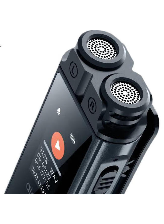 aigo Aigo R2210C Voice Recorder, 16Gb Professional Recording Device, High-Definition Noise Reduction, Long-Term Recording, For Study, Business Meetings, Training, Interviews, Mp3 Player, Black - Image 3