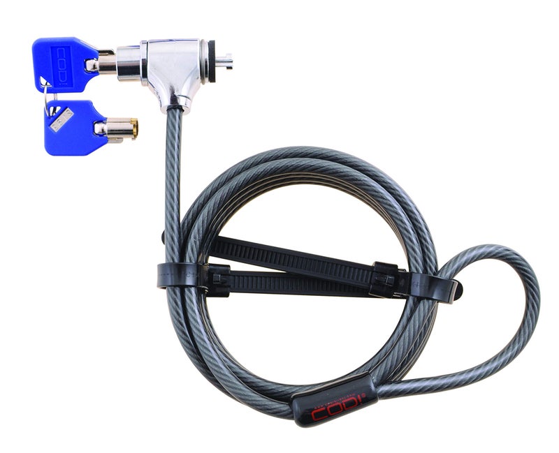 CODi Key Cable Lock, Black (A02001) - Integrated Security Solution for Laptops, Desktops and Monitors - Image 1