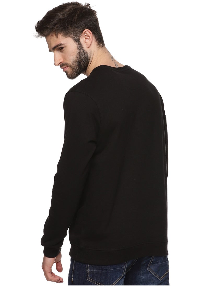 RSO Outfits Premium Cotton Full Sleeves Sweatshirt Black  - Image 2