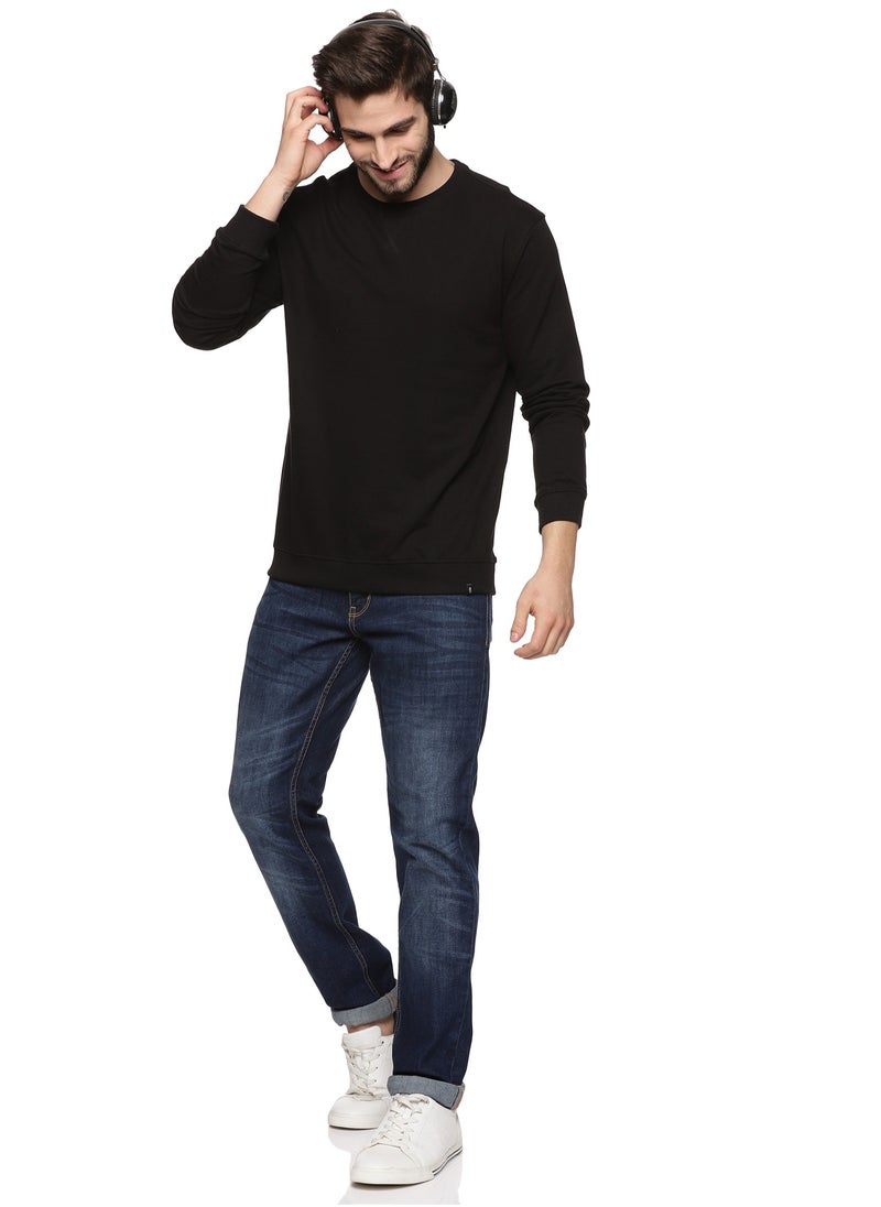 RSO Outfits Premium Cotton Full Sleeves Sweatshirt Black  - Image 5