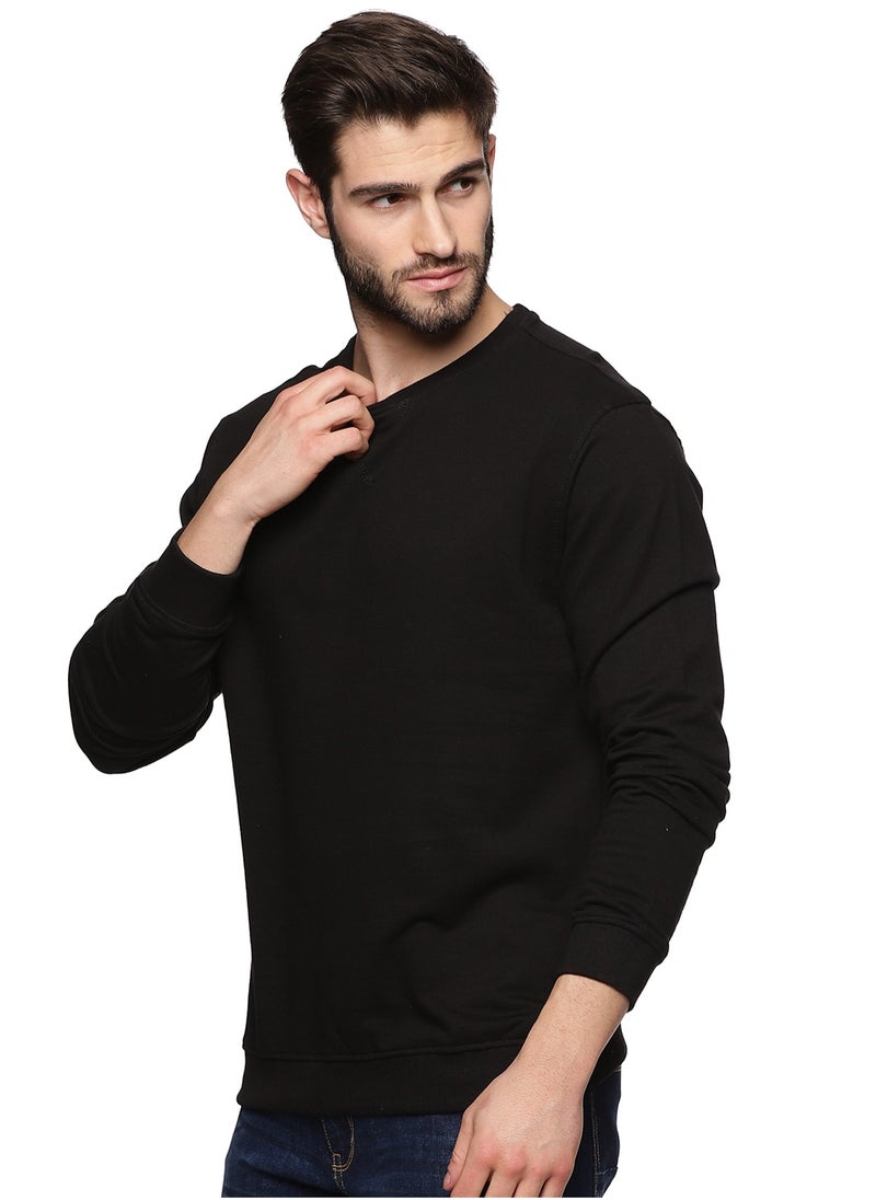 RSO Outfits Premium Cotton Full Sleeves Sweatshirt Black  - Image 3
