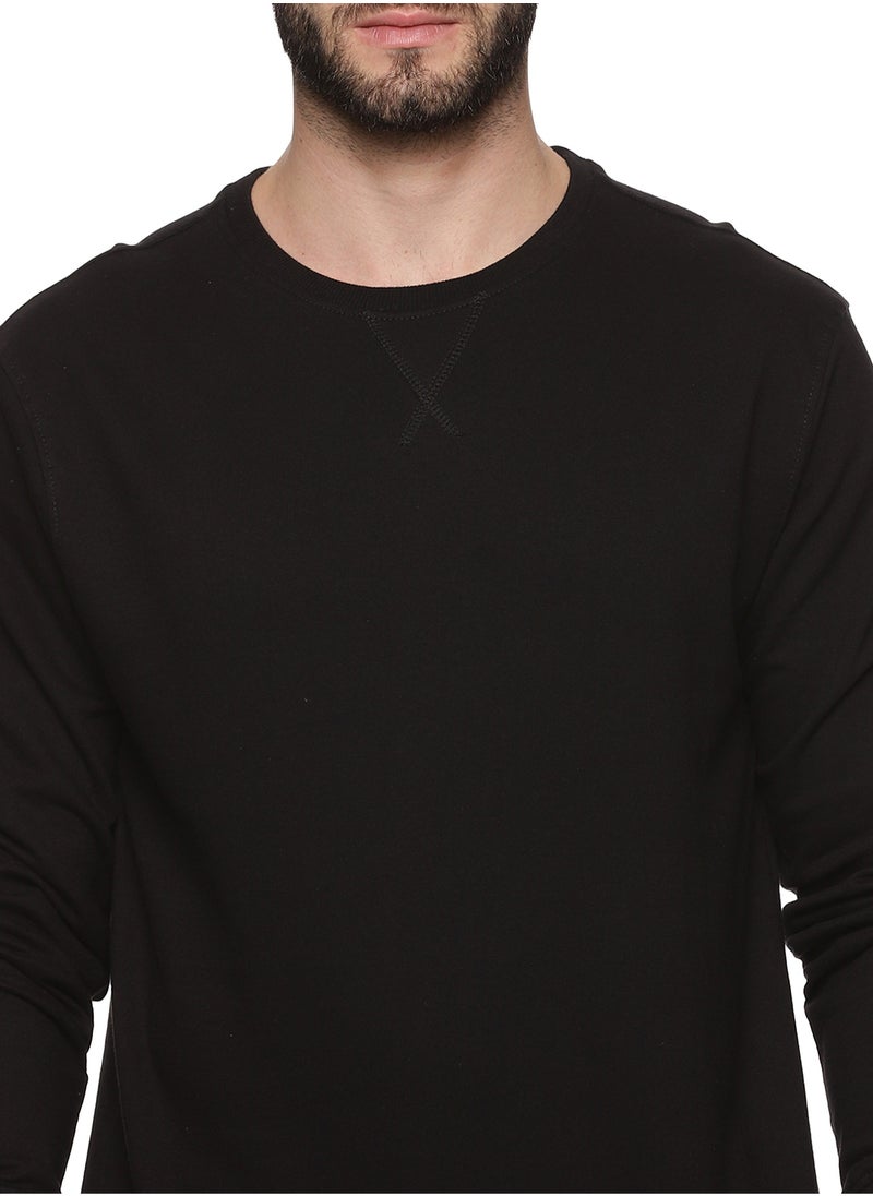 RSO Outfits Premium Cotton Full Sleeves Sweatshirt Black  - Image 4